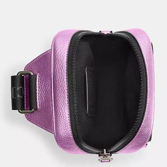 🥰 Coach Track Pack 14 In QB/Metallic Lilac - Picture 2 of 13